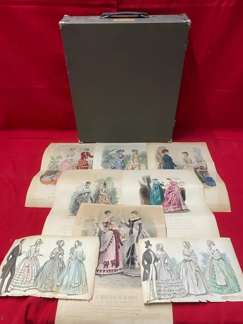 Victorian Era French Publication Hand Painted Lithographs