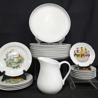 Mixed Porcelain & Ceramic Dinnerware Collection