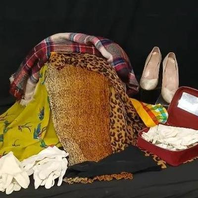 Vintage Shawls- Scarfs- Gloves