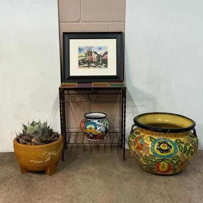 Talavera Flower Planter, D. Madara’s Print, & More