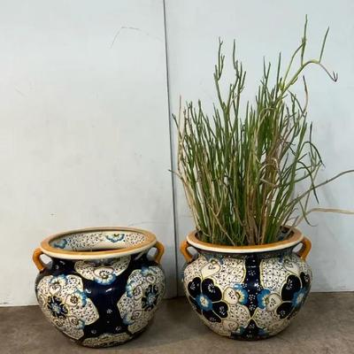 Talavera Floral Pottery Planters 