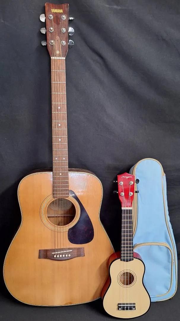 Yamaha FG-335 Acoustic Guitar And A Martin Smith UK-222-A Soprano Ukulele