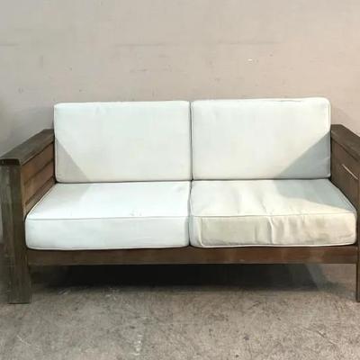 Boxed Hardwood Patio Loveseat 