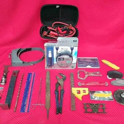 Mixed Hand Tools, Workshop Accessories, and Automotive Items