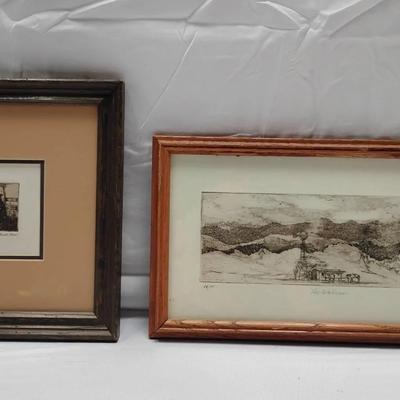 Framed Etchings By Kreuisberg & Lubeck