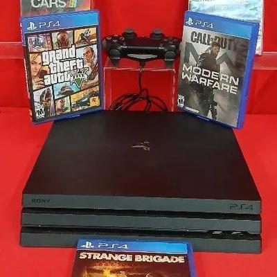 Play Station 4- Controller- 5-Games