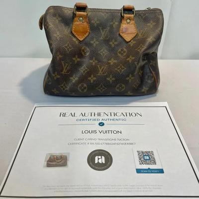 (7”T) Authentic Louis Vuitton Handbag With Certificate 