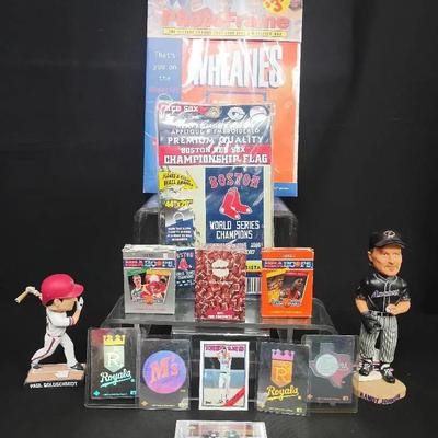 Collector’s Memorabilia Lot – Randy Johnson & Paul Goldschmidt Bobbleheads, Vintage Cards & More