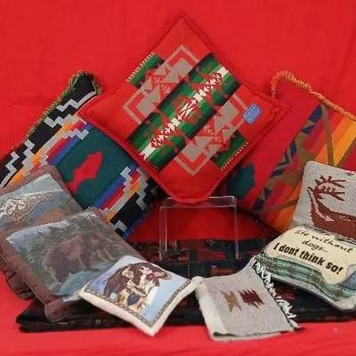 Unique Hand Made Blanket & Pillows + More