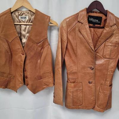 Women's Leather Jacket and Vest