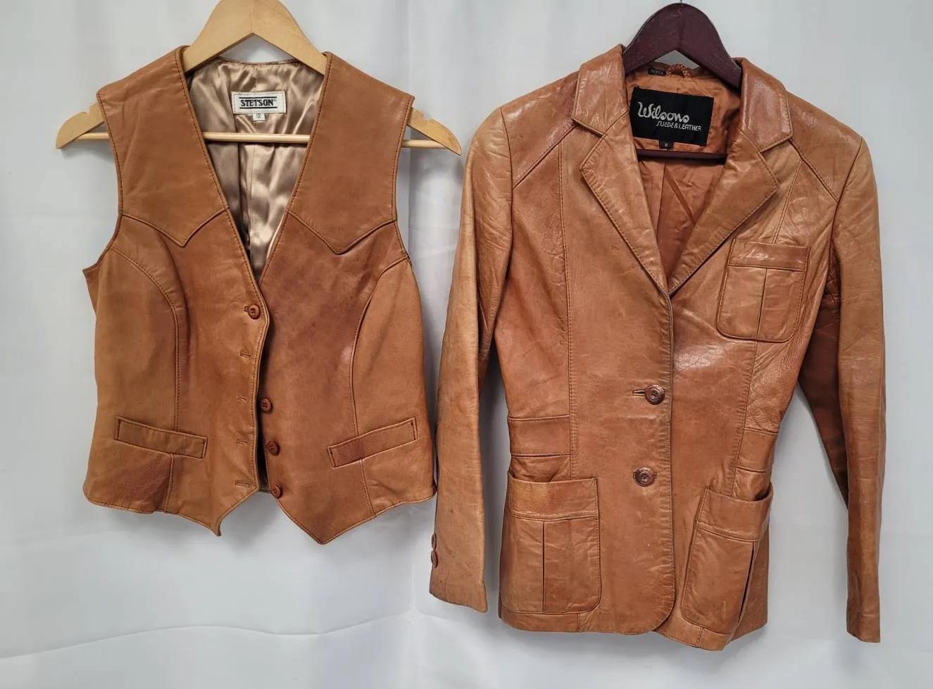 Women's Leather Jacket and Vest