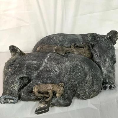 Javelina Family Garden Sculpture 
