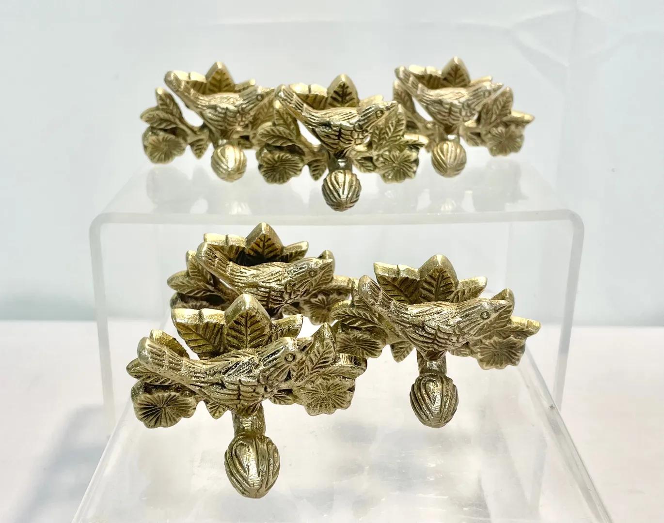 (6) Anthropologie Decorative Brass Drawer Pulls