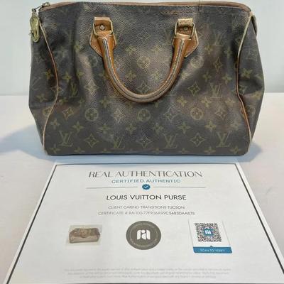 (8.5” T) Authentic Louis Vuitton Handbag With Certificate