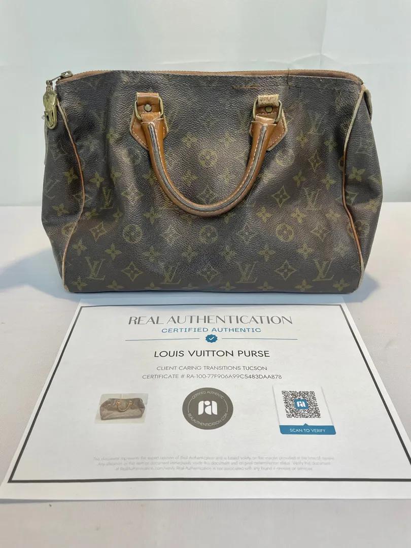 (8.5” T) Authentic Louis Vuitton Handbag With Certificate