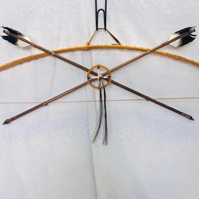 44” Decorative Native American bow and arrow set