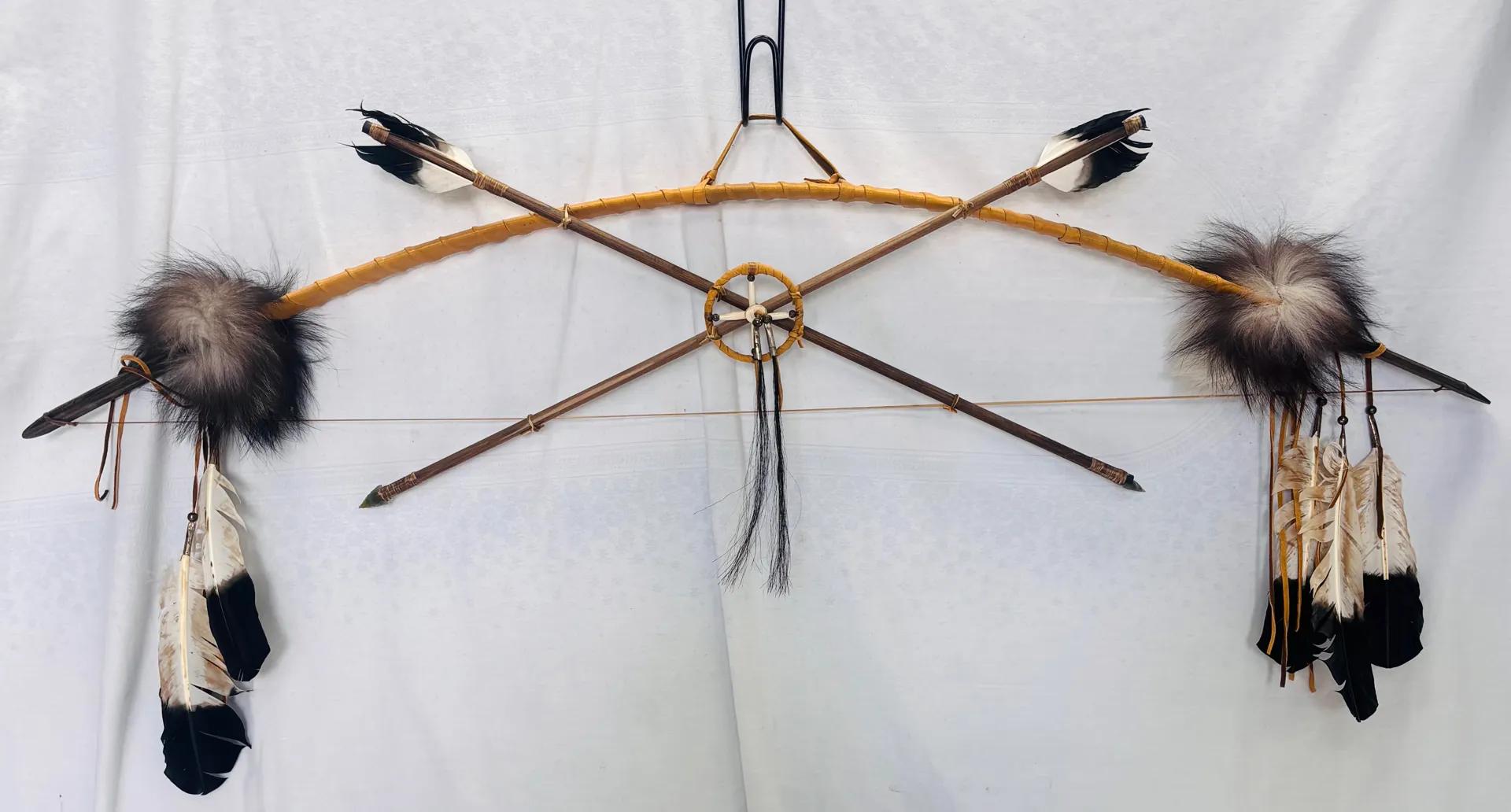 44” Decorative Native American bow and arrow set