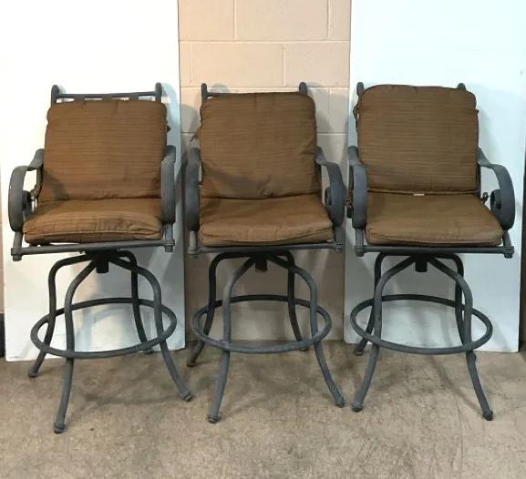 Aluminum Swivel Counter Height Bar Stools