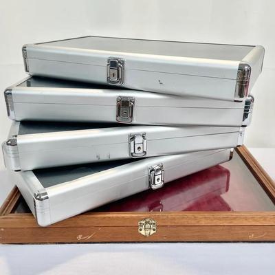 Vintage Collector’s Display Cases — Metal & Wood 