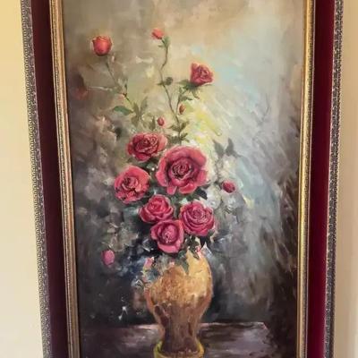 Floral Painting, Signed By Scruggs 