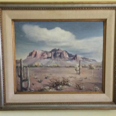 Western Themed Framed Painting