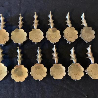 Brass Candle Holders/Spoon Rests