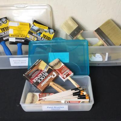 Deck, Block, Varnish Paint Brushes In Various Sizes