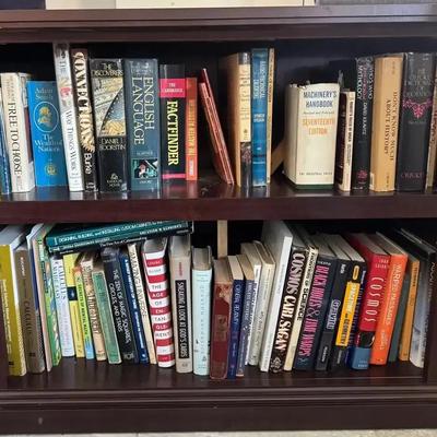 Wooden Bookshelf With Books 