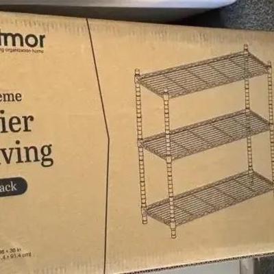 (NIB) Three Tiered Black Shelf, By Whitmor