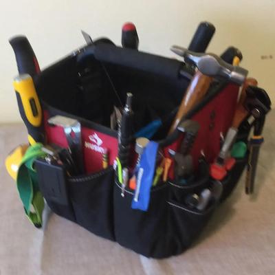 Husky Tool Bag With A Variety Of Tools