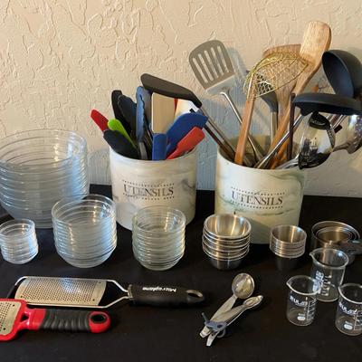 Microplanes, Glass And Metal Measuring Bowls, Utensils, Oxo Measuring Cups 