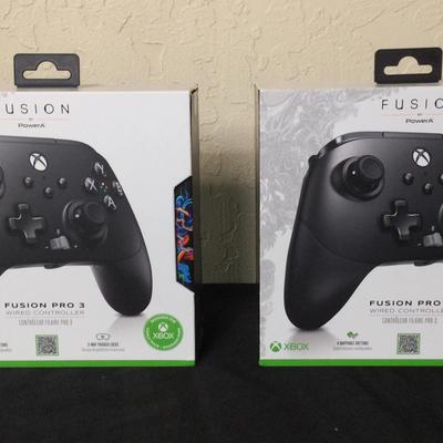 Two Xbox Fusion Pro 3 Wired Controllers In Boxes