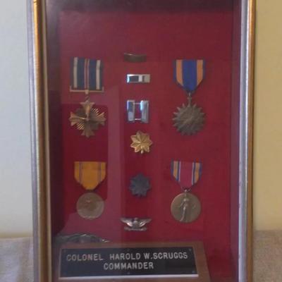 Shadow Box with Military Medals
