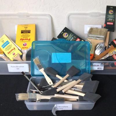 Oil, Latex, & Foam Brushes In Various Sizes