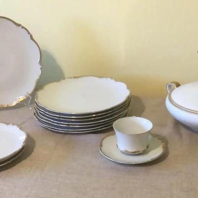 Golden Starlight Hand Painted Dishes And Tureen