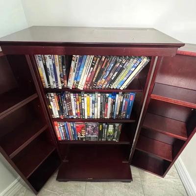 DVD Cabinet Filled With Movies