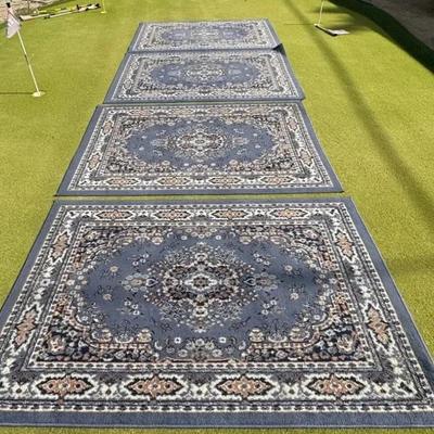 Four Country Blue Premium Rugs (3’7” X  5’2”)