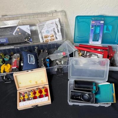 Router Bit Sets, Bull Nose, Hold Downs, And Woodworking Stuff