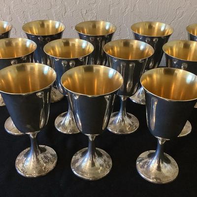 12 Gorham Sterling Goblets (272)