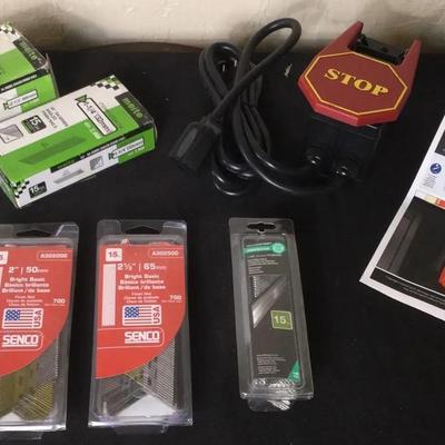 Fulton Stop Sign Paddle Power Switch And Angled Finishing Nails (Various Sizes)