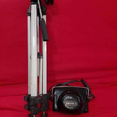Vintage Yashica Camera And Tripod