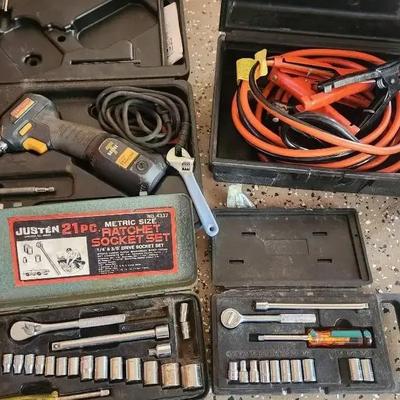 Jumper Cables, Corded Craftsman Driver, Rachet Socket Set
