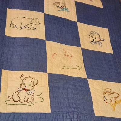 Handcrafted Vintage Baby Blanket Quilt 