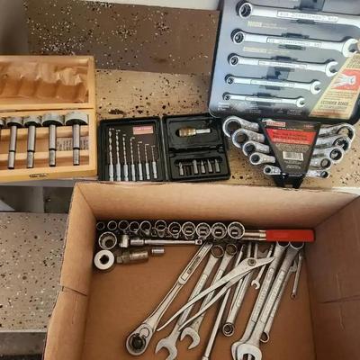 Craftsman Ratchet Wrenches, Socket Sets, Forstner Bits and other tools LARGE LOT