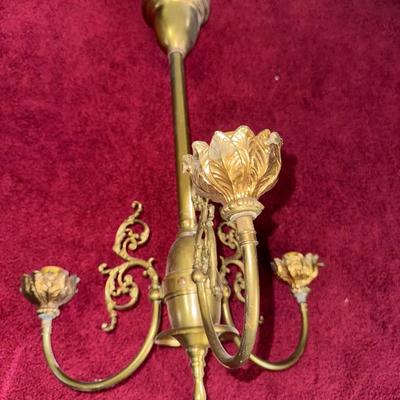 Vintage Brass Chandelier #1