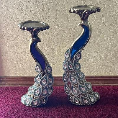 Peacock Candle Holders