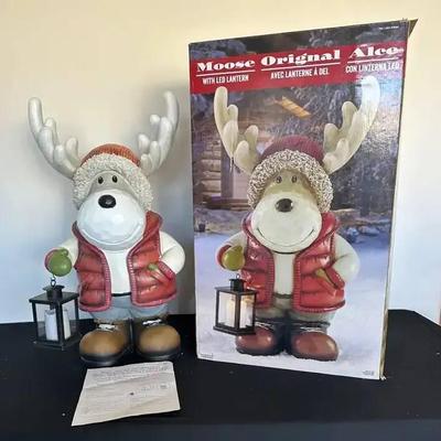 Rs104 christmas moose lantern