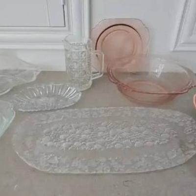 Rs115 vintage glass serving ware