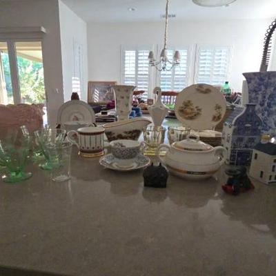 Rs144 vintage china and glasses