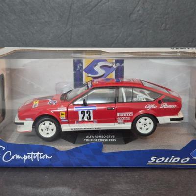 1:18 Die Cast Metal Solido 1985 Tour de Corse #23 Yves Loubet Alfa Romeo Alfetta GTV6 - In Original Box